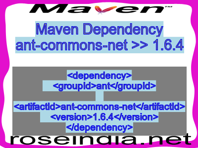Maven dependency of ant-commons-net version 1.6.4