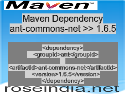 Maven dependency of ant-commons-net version 1.6.5