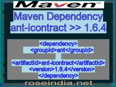 Maven dependency of ant-icontract version 1.6.4