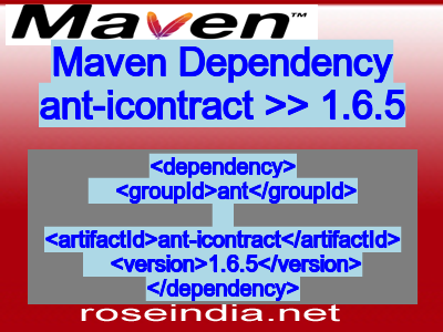 Maven dependency of ant-icontract version 1.6.5