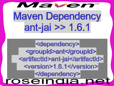 Maven dependency of ant-jai version 1.6.1