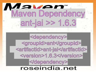 Maven dependency of ant-jai version 1.6.3