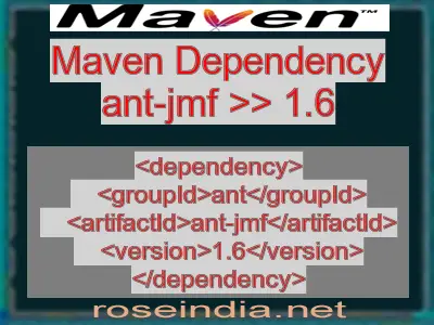 Maven dependency of ant-jmf version 1.6