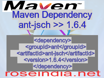 Maven dependency of ant-jsch version 1.6.4