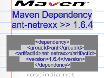 Maven dependency of ant-netrexx version 1.6.4