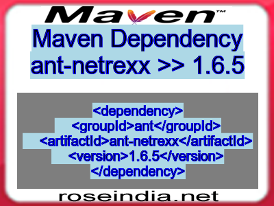 Maven dependency of ant-netrexx version 1.6.5