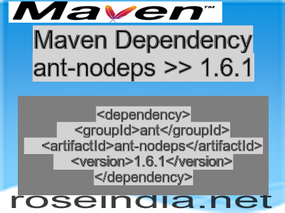 Maven dependency of ant-nodeps version 1.6.1