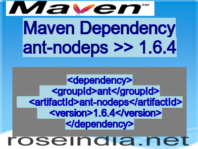Maven dependency of ant-nodeps version 1.6.4