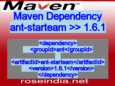 Maven dependency of ant-starteam version 1.6.1
