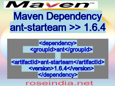 Maven dependency of ant-starteam version 1.6.4