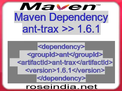 Maven dependency of ant-trax version 1.6.1