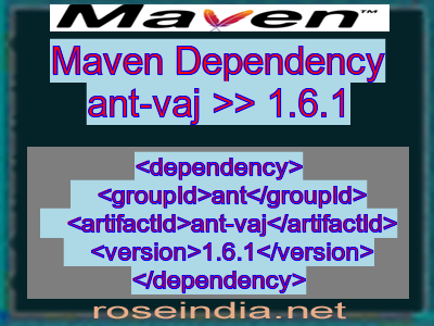 Maven dependency of ant-vaj version 1.6.1