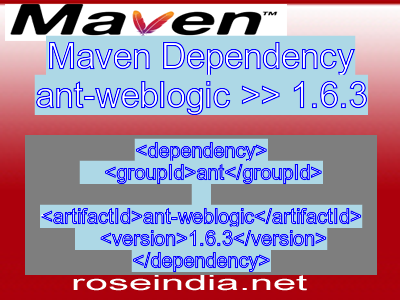 Maven dependency of ant-weblogic version 1.6.3