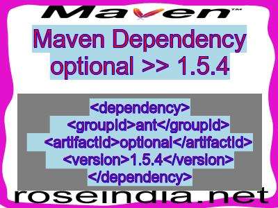 Maven dependency of optional version 1.5.4