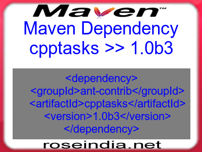 Maven dependency of cpptasks version 1.0b3