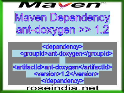 Maven dependency of ant-doxygen version 1.2