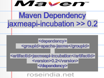 Maven dependency of jaxmeapi-incubation version 0.2
