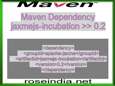 Maven dependency of jaxmejs-incubation version 0.2
