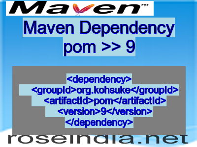 Maven dependency of pom version 9