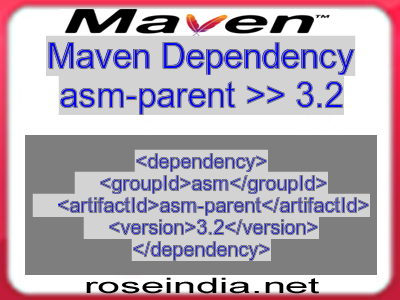 Maven dependency of asm-parent version 3.2