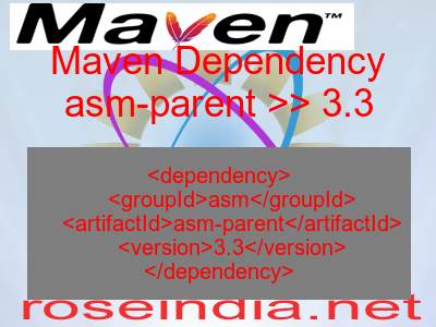 Maven dependency of asm-parent version 3.3