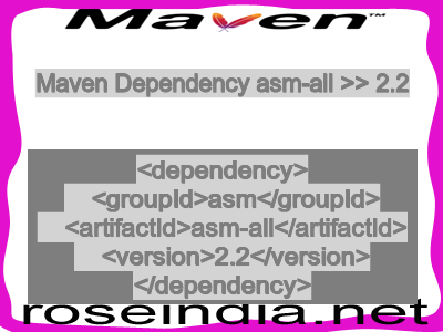 Maven dependency of asm-all version 2.2