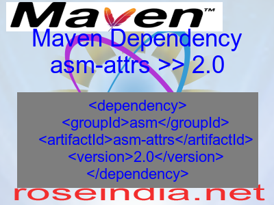 Maven dependency of asm-attrs version 2.0