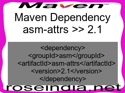Maven dependency of asm-attrs version 2.1