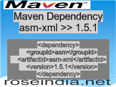 Maven dependency of asm-xml version 1.5.1