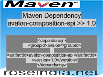 Maven dependency of avalon-composition-spi version 1.0