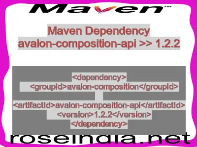 Maven dependency of avalon-composition-api version 1.2.2