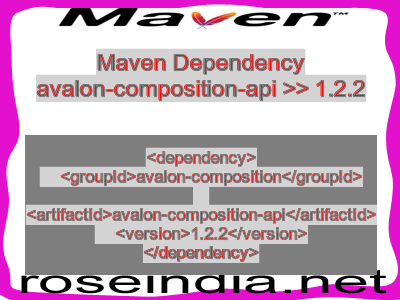 Maven dependency of avalon-composition-api version 1.2.2