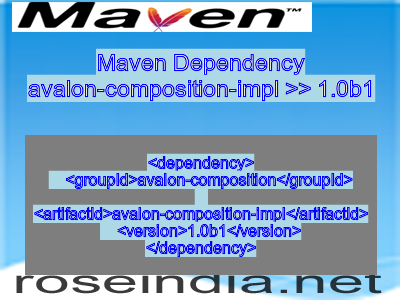 Maven dependency of avalon-composition-impl version 1.0b1