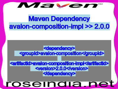 Maven dependency of avalon-composition-impl version 2.0.0