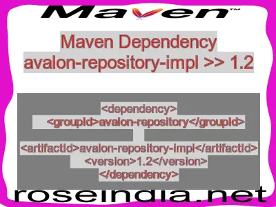 Maven dependency of avalon-repository-impl version 1.2