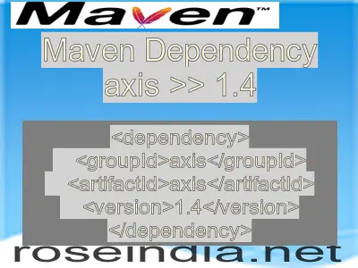 Maven dependency of axis version 1.4