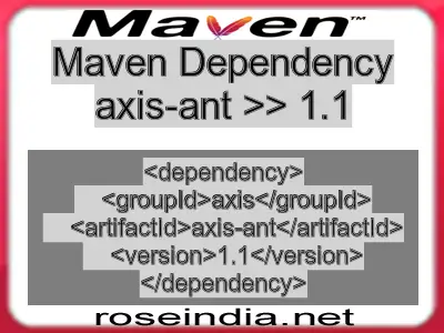 Maven dependency of axis-ant version 1.1