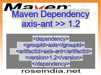 Maven dependency of axis-ant version 1.2