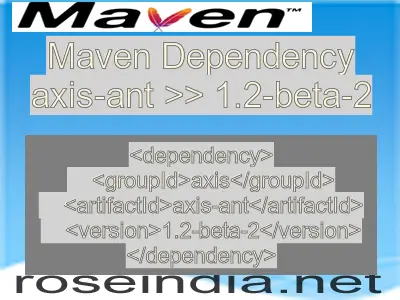 Maven dependency of axis-ant version 1.2-beta-2