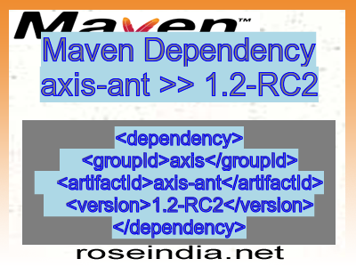 Maven dependency of axis-ant version 1.2-RC2