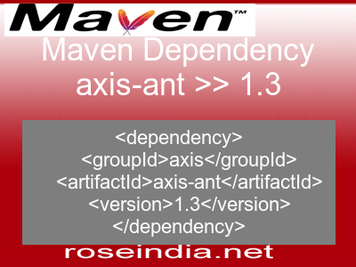 Maven dependency of axis-ant version 1.3