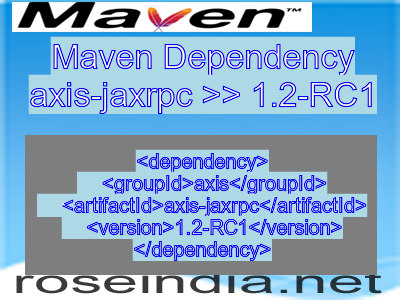 Maven dependency of axis-jaxrpc version 1.2-RC1
