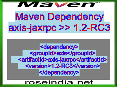 Maven dependency of axis-jaxrpc version 1.2-RC3