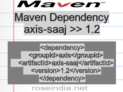 Maven dependency of axis-saaj version 1.2