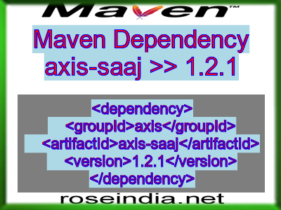 Maven dependency of axis-saaj version 1.2.1