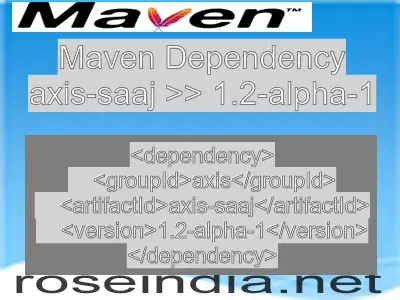 Maven dependency of axis-saaj version 1.2-alpha-1
