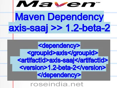 Maven dependency of axis-saaj version 1.2-beta-2
