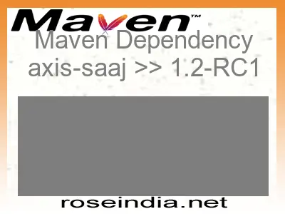 Maven dependency of axis-saaj version 1.2-RC1