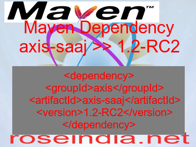 Maven dependency of axis-saaj version 1.2-RC2