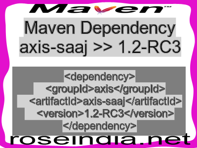 Maven dependency of axis-saaj version 1.2-RC3
